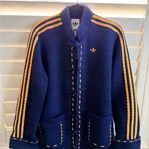Adidas CNY Navy Blue Knit Wool Jacket (NWT)